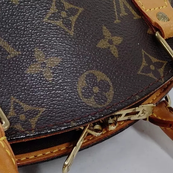 Louis Vuitton LV Hand Bag Ellipse MM Brown Monogram Brown Leather Tote Bag - Picture 6 of 15